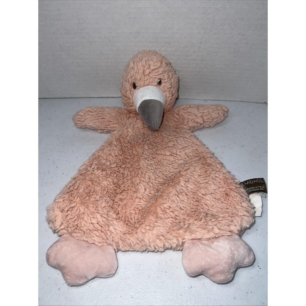 Demdaco Flamingo Lovey Plush Soft Flat Security Blanket Pink Toy Pet 14"